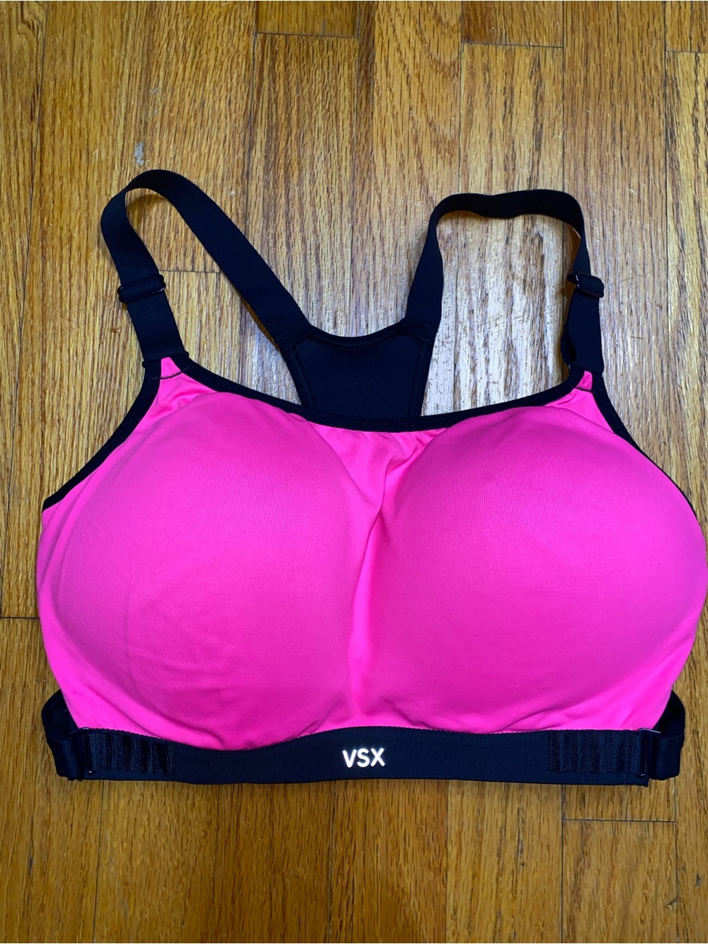 Victoria's Secret VSX Hot Pink and Black High-Impact Sports Bra 34DD